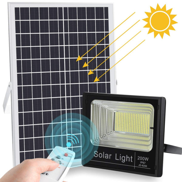Faro Solare LED con Pannello Solare Separato