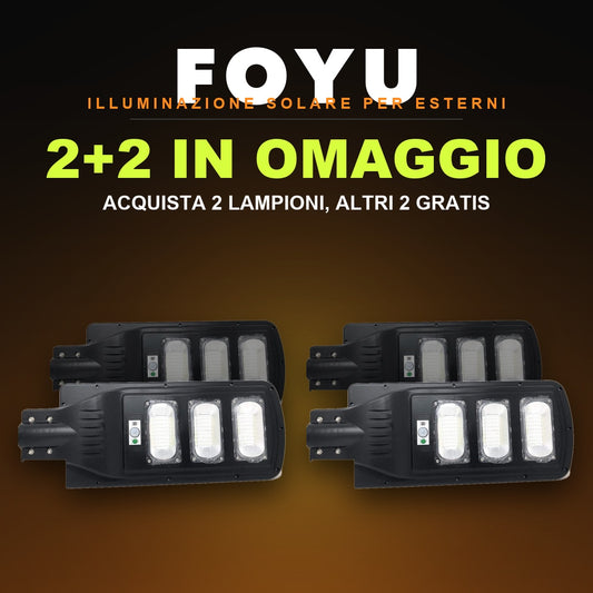 Kit 4 Lampioni Solari a LED per Giardino - Offerta 2+2 in Omaggio